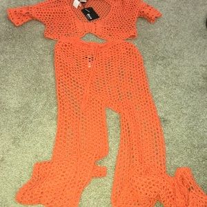 Crochet top and pants set size s/m